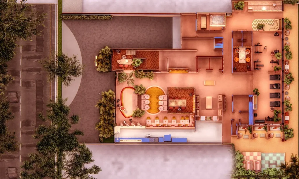 Implantação condomínio H Bela Cintra By Vitacon - Residencial — 1 quartos em Jardins