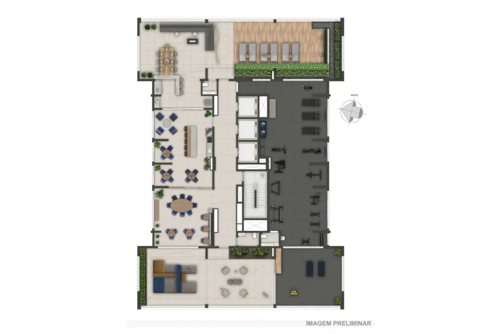 Implantação cobertura condomínio Auge Resort Tatuapé Residences — 2-3 quartos em Tatuapé