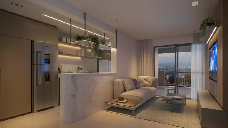 Apartamento 2-3 quartos Tatuapé — Living do Auge Resort Tatuapé Residences