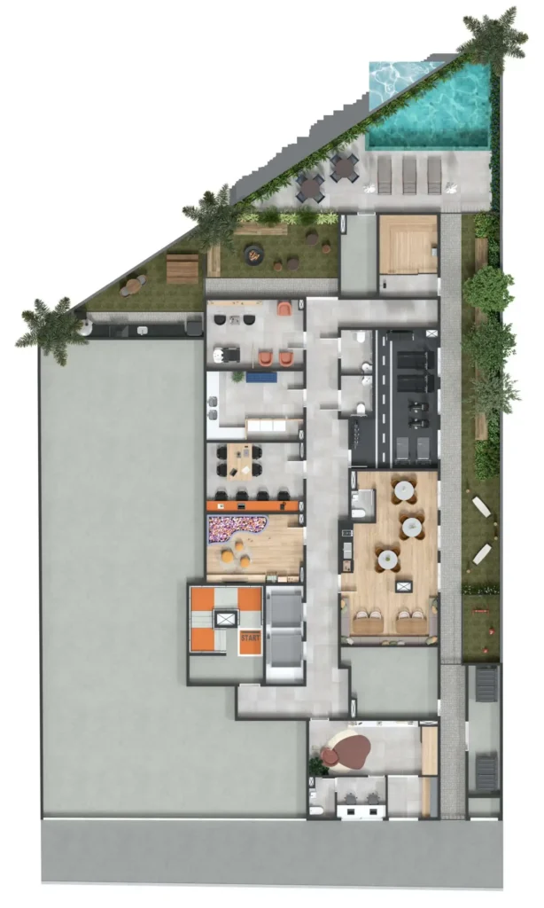 Implantação condomínio Maskan Butantã - Residencial — 1 quartos em Butantã