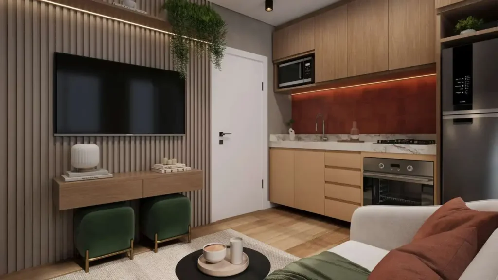 Maskan Butantã - Residencial Butantã, São Paulo — Living, apartamento 1 quartos 16-39m²