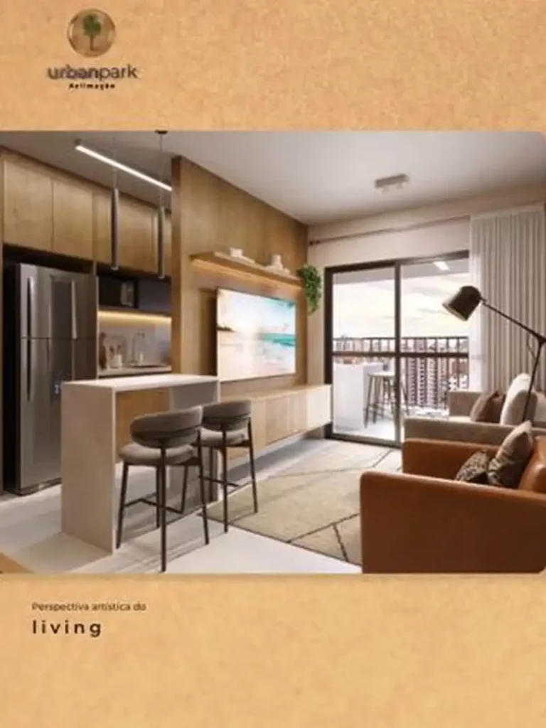 Apartamento 1-2 quartos Aclimação — Living do Urbanpark Aclimação - Residencial
