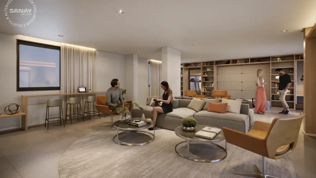 Lounge no terreo Sampa Consolação Consolação — 1 quartos 15-46m², Sanay