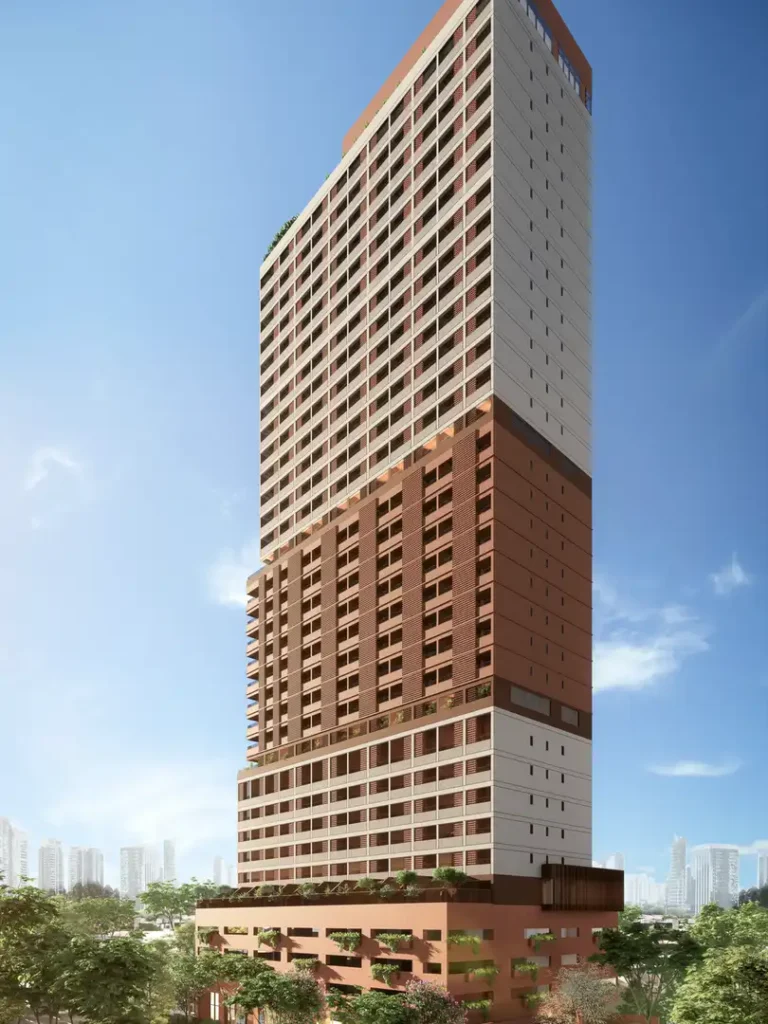 Fachada Praça Japi - Residencial — apartamento 1 quartos, Em construção em Tatuapé