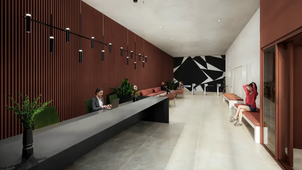 Praça Japi - Residencial Tatuapé, São Paulo — Hall, apartamento 1 quartos 26-39m²