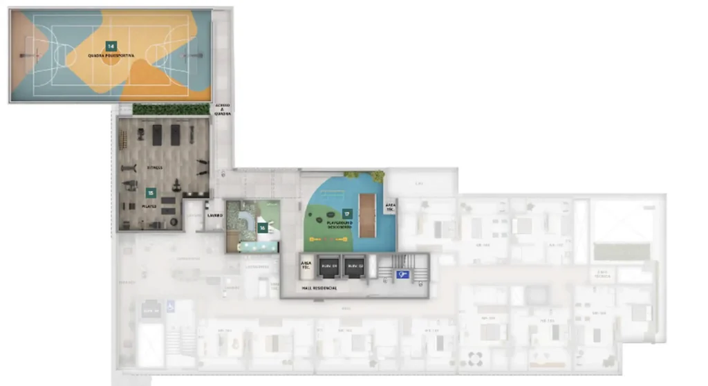 Implantação condomínio Brisea Moema - Residencial — 2-3 quartos em Moema