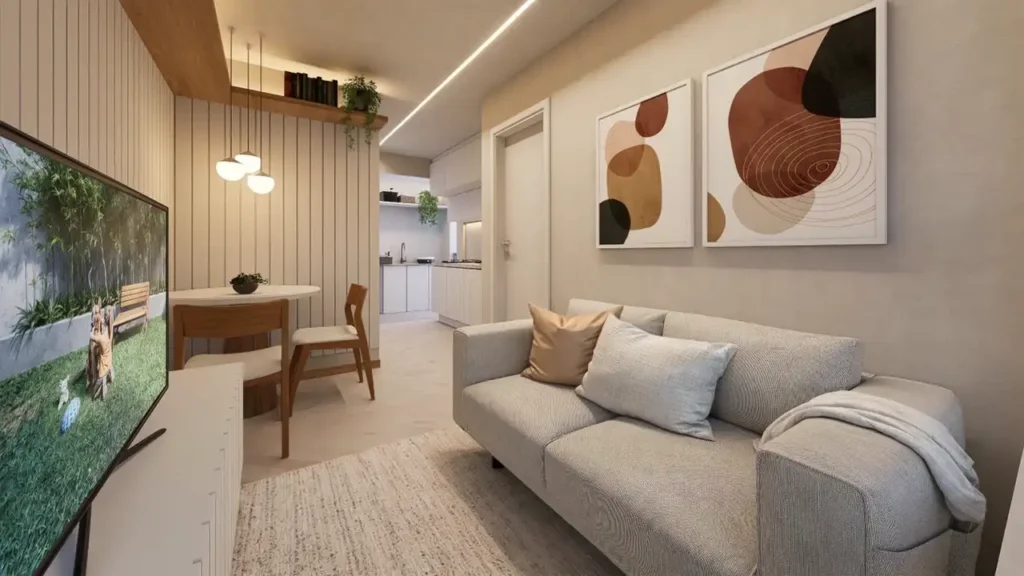 Apartamento 1 quartos Aclimação — Living do Ap One - NR