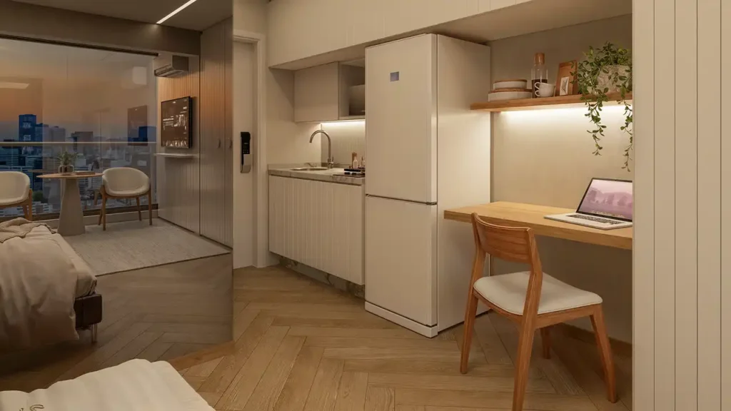 Ap One - NR Aclimação, São Paulo — Cozinha, apartamento 1 quartos 26-51m²