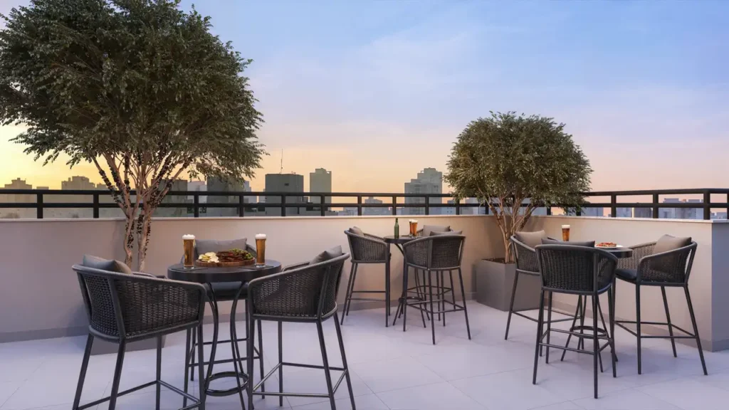 Mundo Apto Elevato Brooklin Santo Amaro, São Paulo — Lounge festas, apartamento 1 quartos 20-42m²