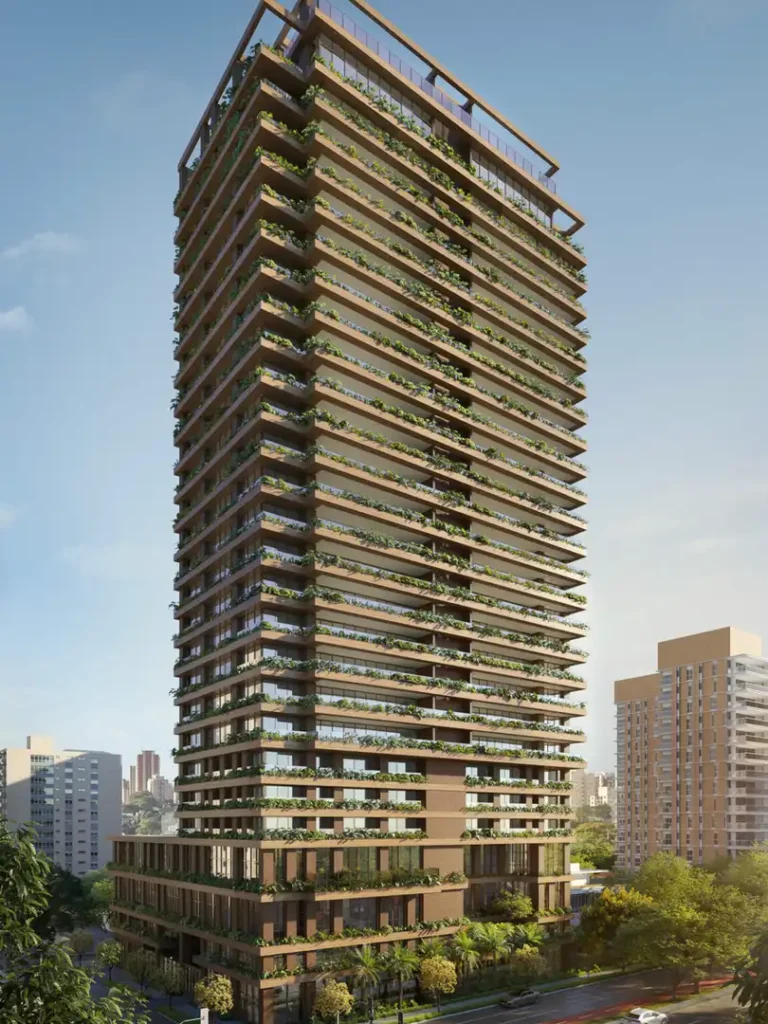 Fachada Vista Parque Ibirapuera — apartamento 4-5 quartos, Em construção em Moema