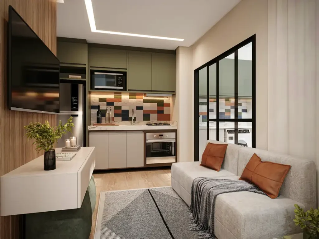 Apartamento 1 quartos Tatuapé — Living do Maskan Carrão - Residencial