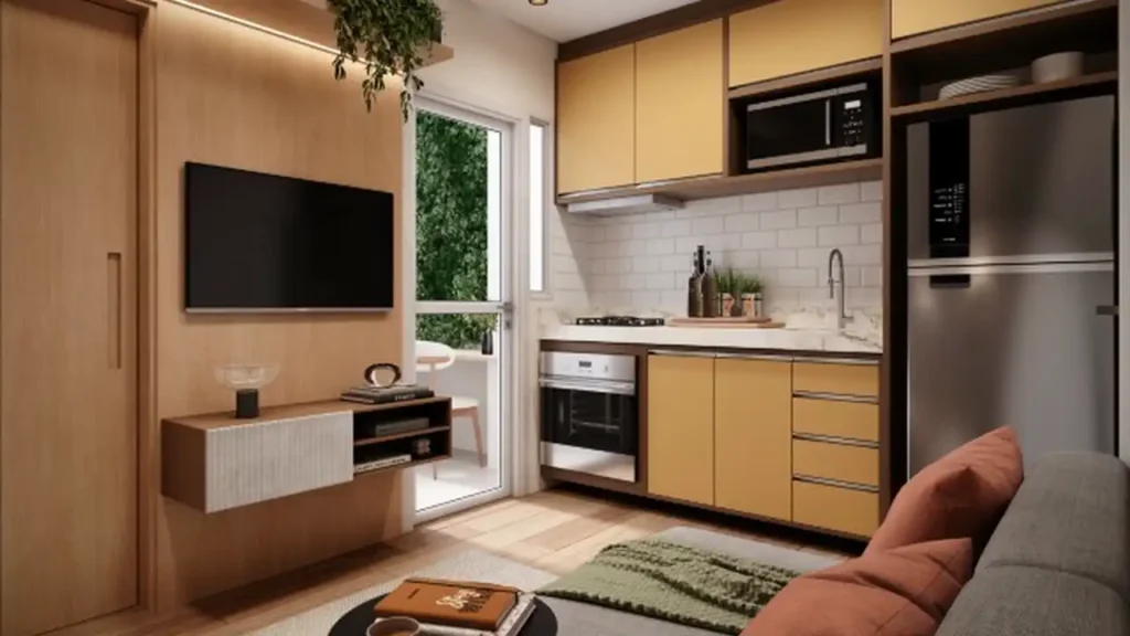 Maskan Carrão - Residencial Tatuapé, São Paulo — Living, apartamento 1 quartos 24-29m²