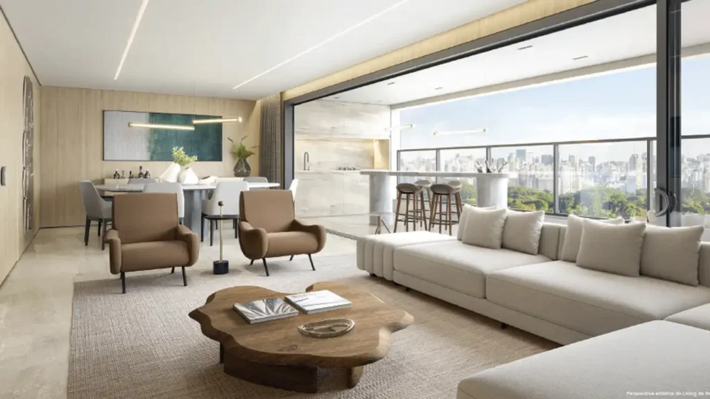 Em construção Higienópolis: Living Casa Piauí - Fase 1, 4 quartos 249-260m²