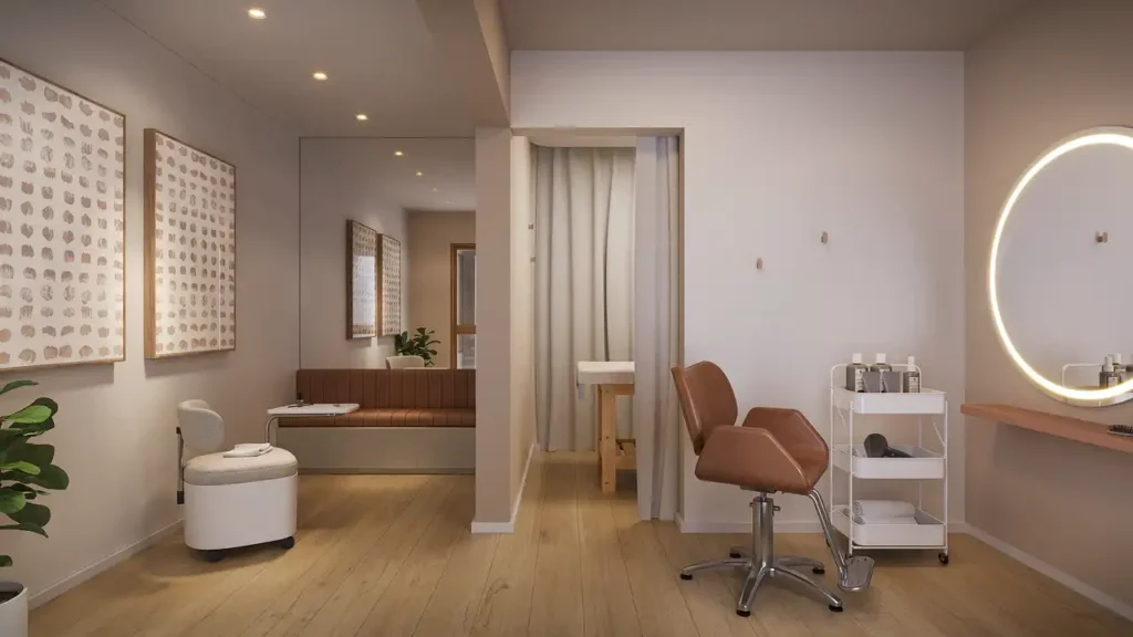 Zait Chácara Santo Antônio (CP Residencial): Sala beauty — 1-2 quartos em Chácara Santo Antônio (Zona Sul), São Paulo