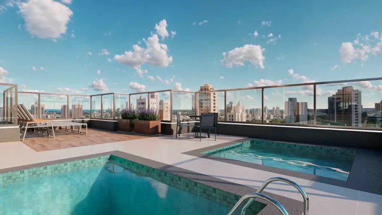 Piscina rooftop Skyline — apartamento 3 quartos, Em construção em Brooklin Novo