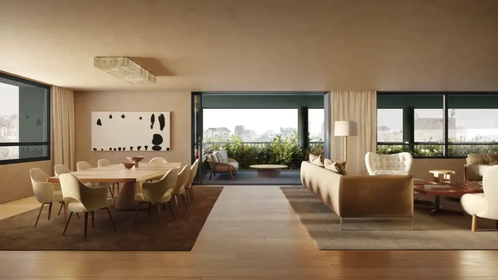 Living — PJM 923 (Toca 55), 4 quartos em Jardins