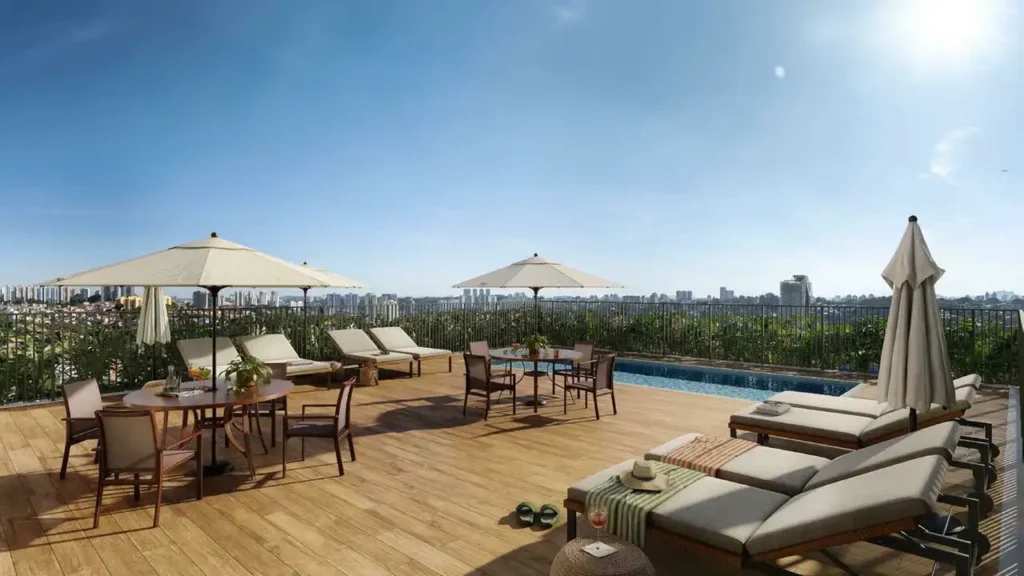 Rooftop Vista Jardim Guedala - NR — apartamento 1 quartos, Em construção em Jardim Guedala