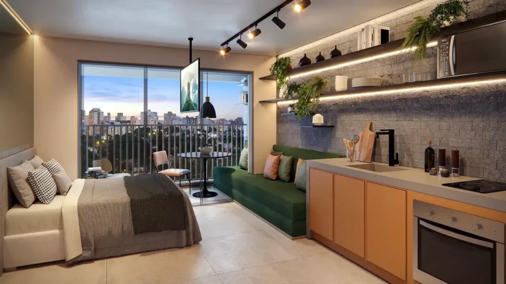 HW Style - NR (Fibra Experts): Living — 1 quartos em Alto da Boa Vista, São Paulo