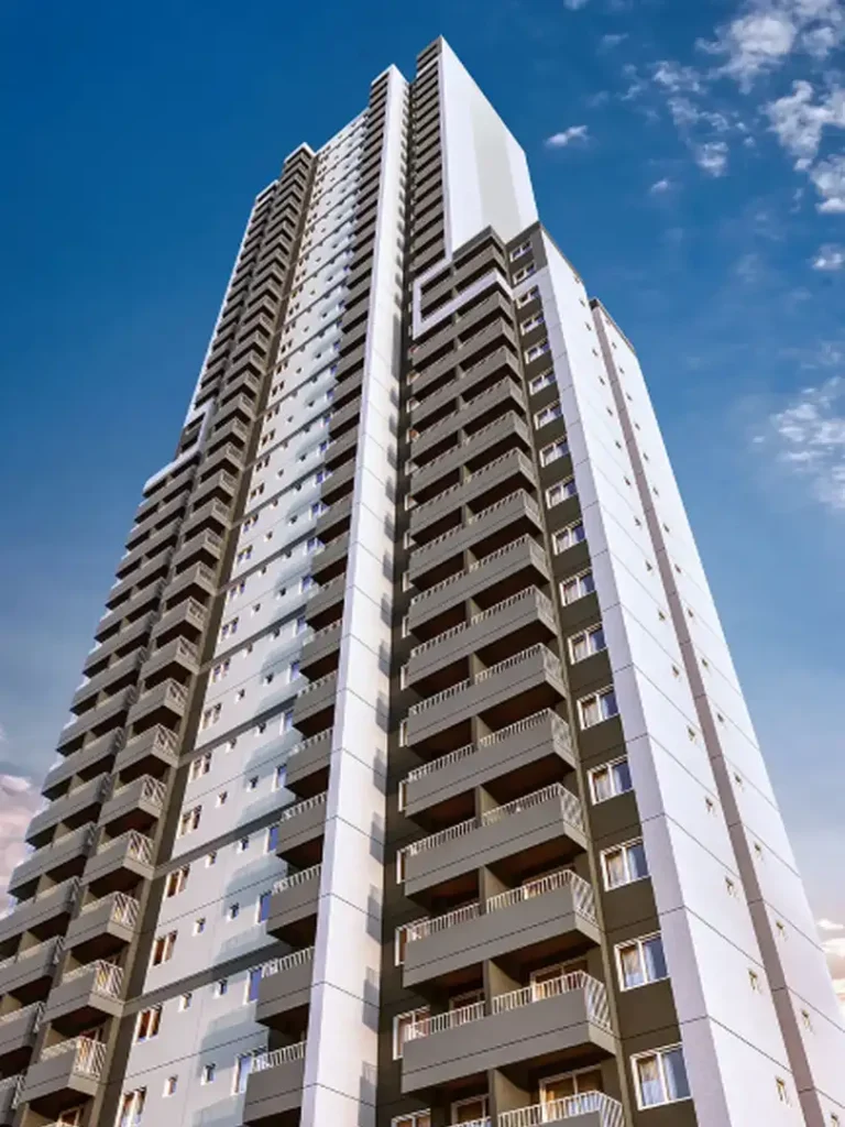 Fachada Brooklin Sky Home Tower — apartamento 1 quartos, Lançamento em Brooklin Paulista