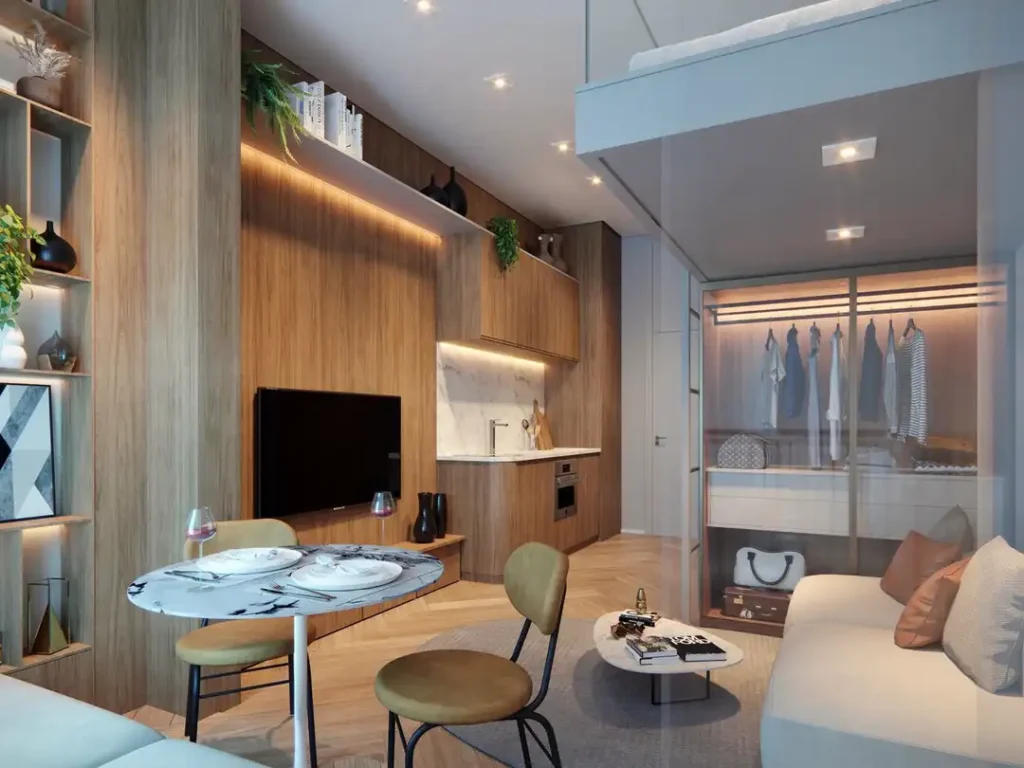 Apartamento 1 quartos Jardim América — Living do GIO Jardins - Studios