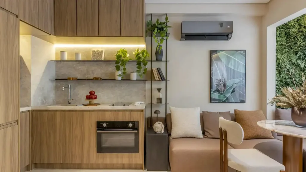 Apartamento 1 quartos Indianópolis — Living do Haus Mitre Station Moema