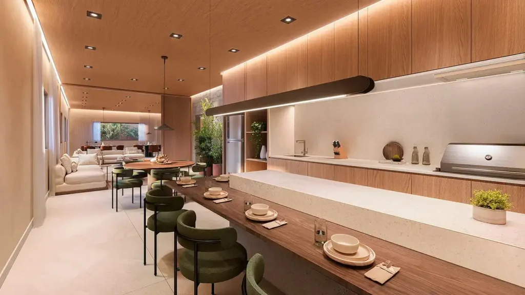 Nex One Estação Eucaliptos Indianópolis, São Paulo — Living, apartamento 1 quartos 24-34m²
