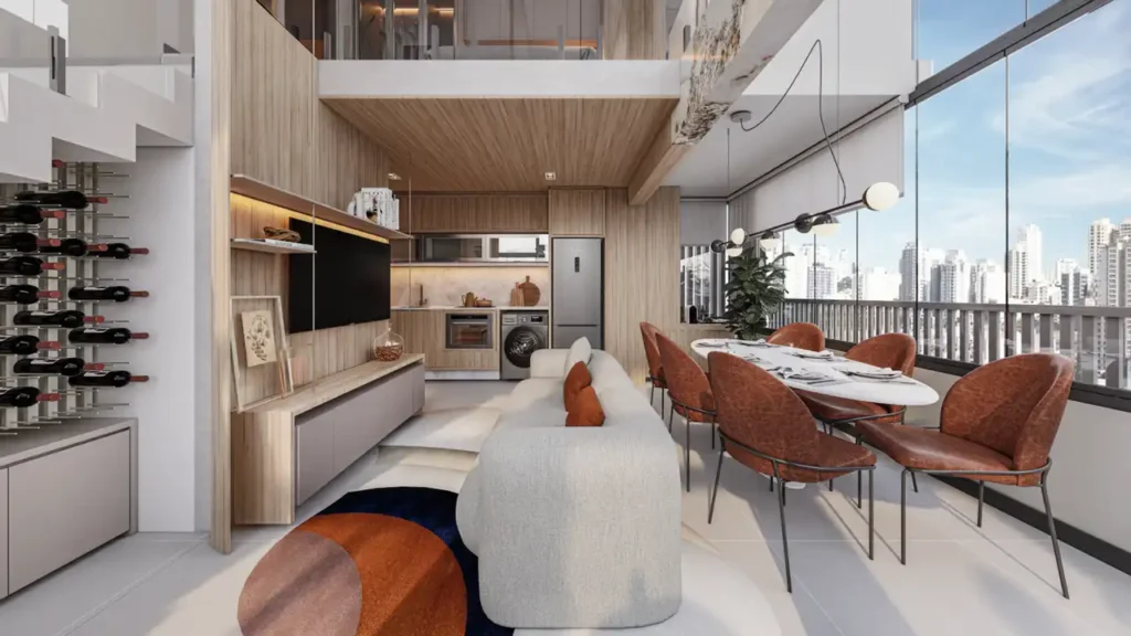 Apartamento 1 quartos Consolação — Living do Verde Città - Breve Lançamento