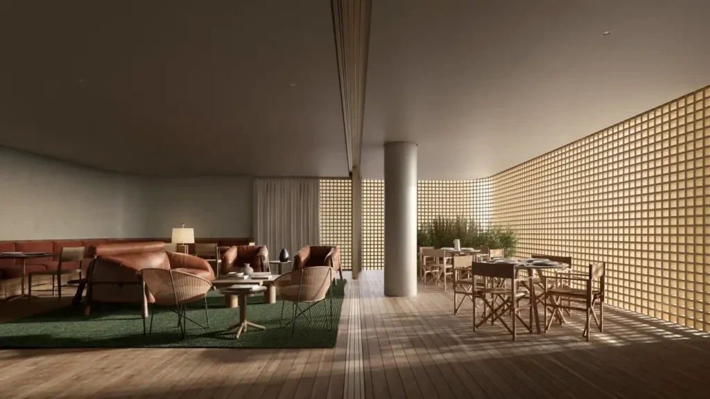 Serena - Studios Cerqueira César, São Paulo — Salão de festas, apartamento 1 quartos 14-20m²