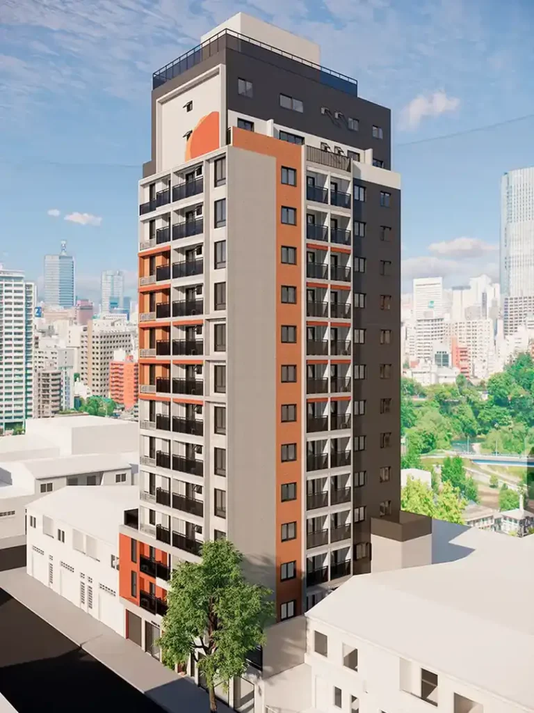 Fachada Pitanga 105 - Residencial — apartamento 1-2 quartos, Lançamento em Praça da Árvore