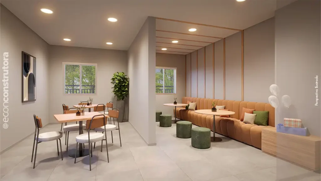 Lounge — Free Liberdade (Econ Construtora), 2 quartos em Liberdade