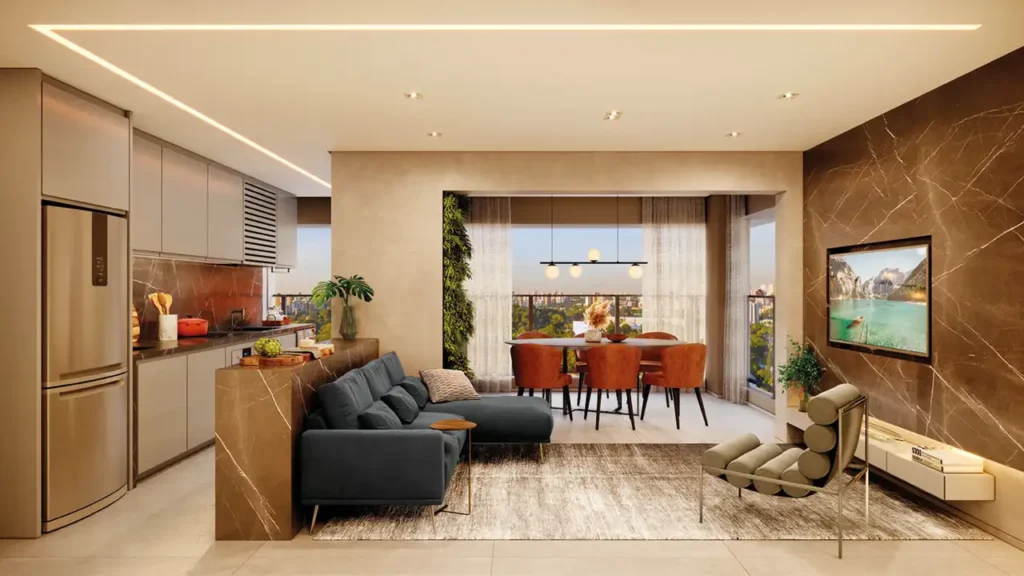 Living Gaia Desing Studios Ibirapuera - Residencial Ibirapuera — 1 quartos 29m², Fibra Experts