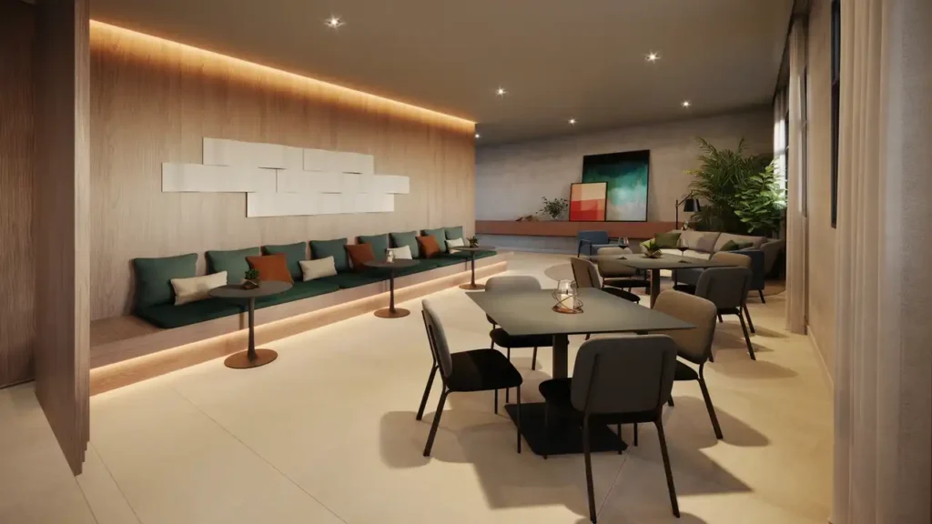 Em construção Ibirapuera: Salão de festas Gaia Desing Studios Ibirapuera - NR, 1-2 quartos 28-55m²
