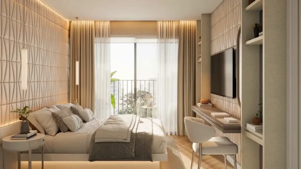 Em construção Perdizes: Dormitório Organic by Paulo Mauro, 1-3 quartos 46-125m²