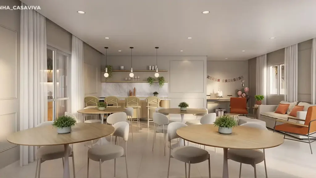 History Atlântica Socorro, São Paulo — Salão de festas, apartamento 1-2 quartos 27-45m²