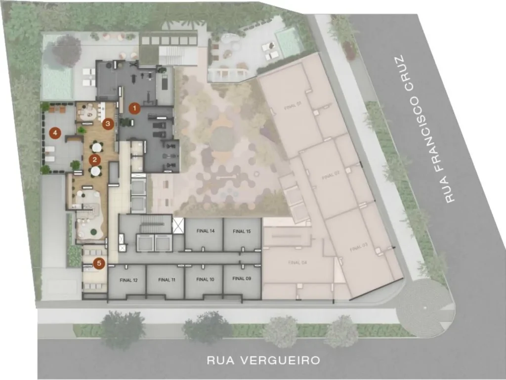 Implantação 01 condomínio Nik Vila Mariana — 1 quartos em Vila Mariana