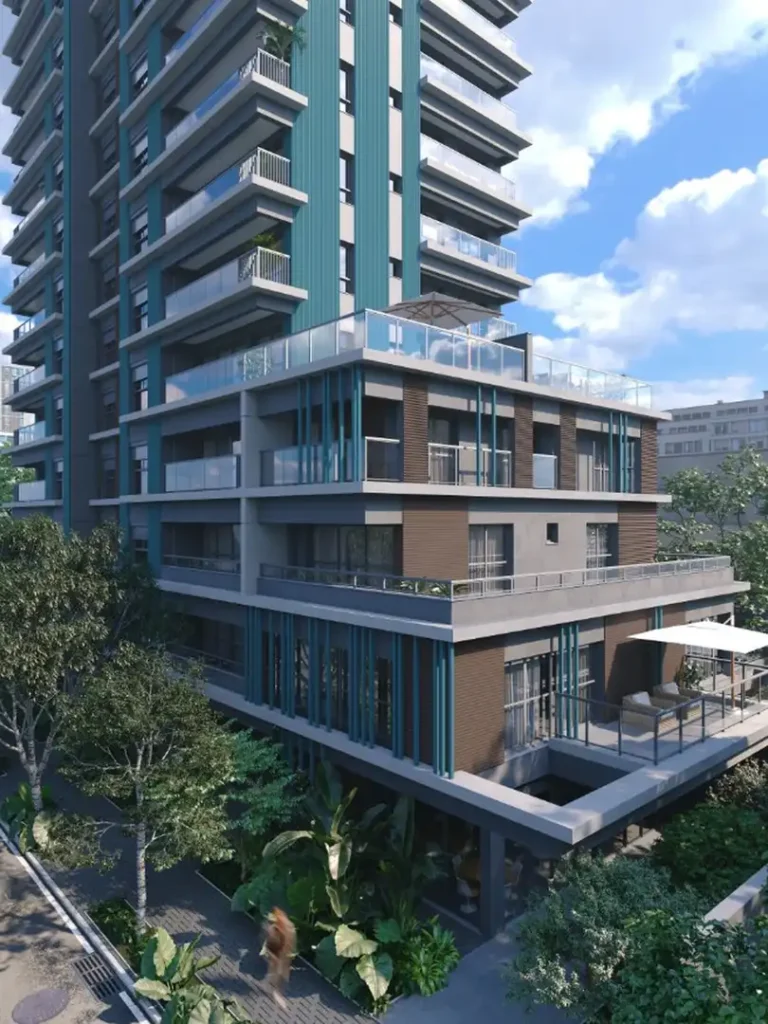 011 fachada Claris - NR — apartamento 1-2 quartos, Pronto novo em Indianópolis