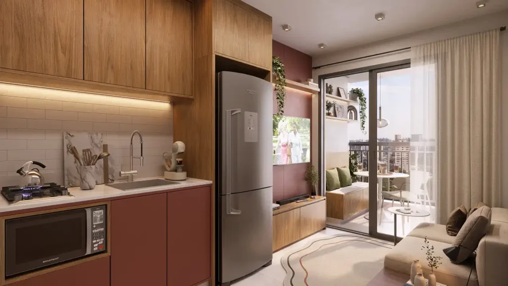 052 living Vita Vila Prudente - Breve Lançamento Vila Independência — 1-2 quartos 27-47m², Engecastro Construções