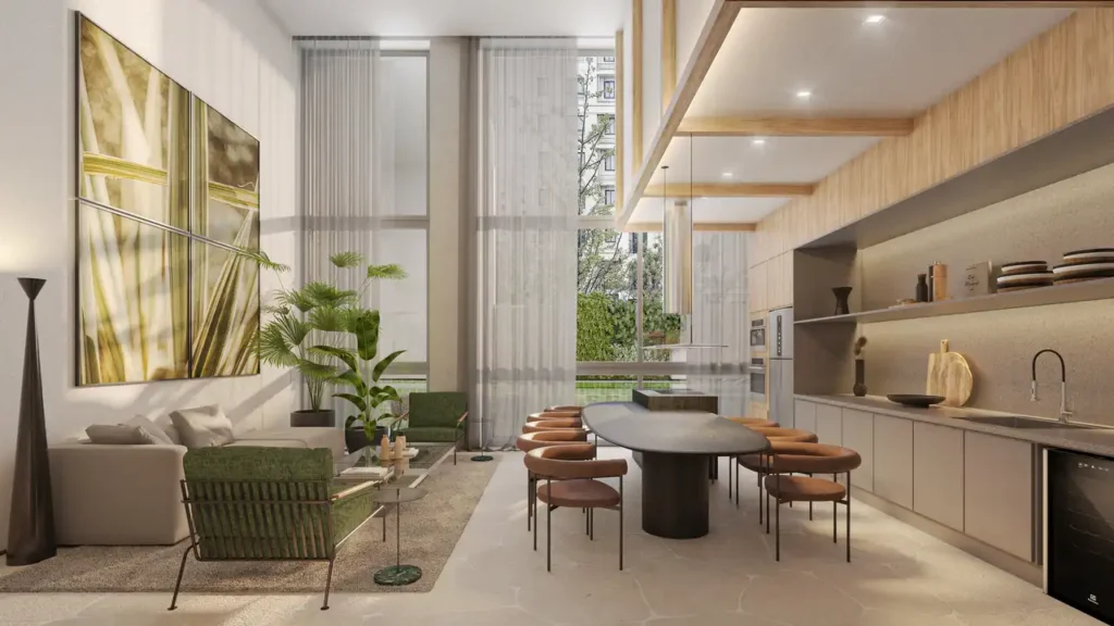 Lançamento Jardim América: Salão de festas 2 Estados Unidos 702, 1-2 quartos 48-165m²
