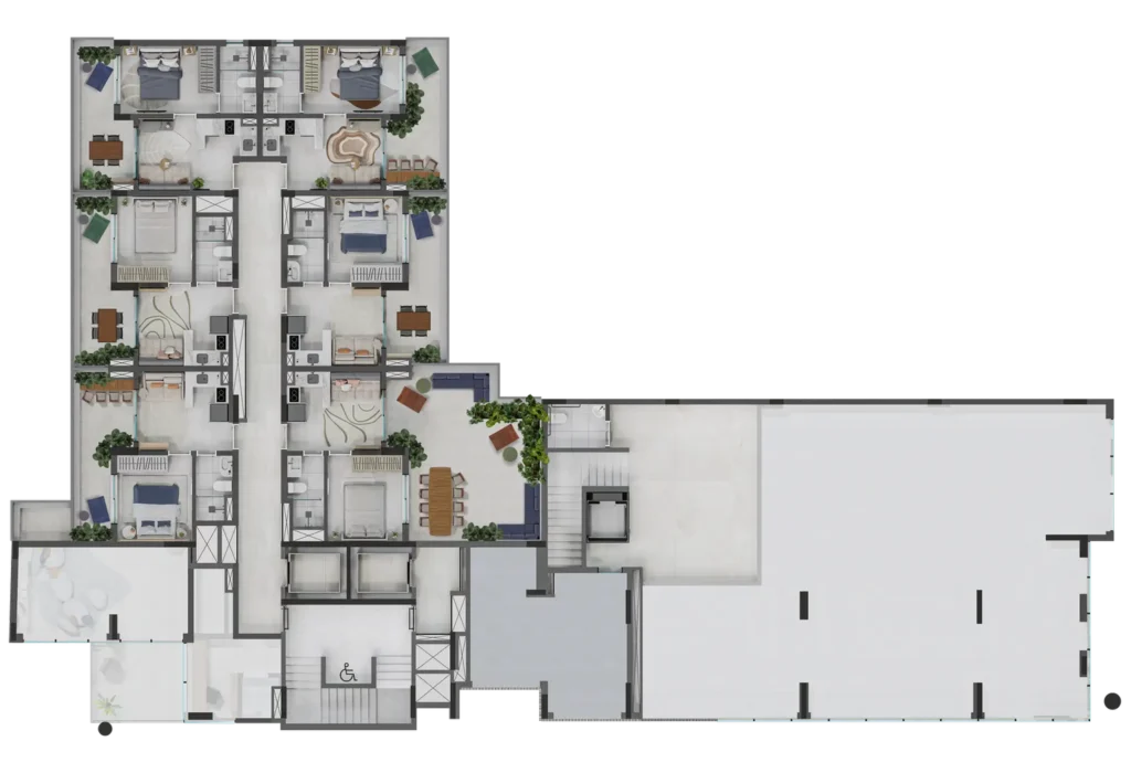 Implantação 01 condomínio Verde Città - NR — 1 quartos em Consolação