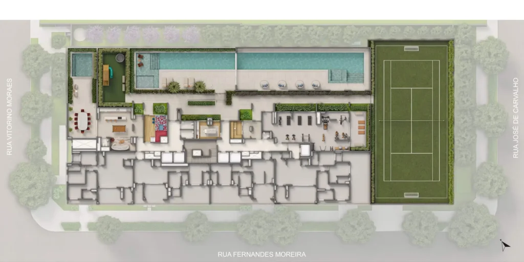 Implantação condomínio Wellness Chácara Santo Antônio - Breve Lançamento — 2-3 quartos em Chácara Santo Antônio (Zona Sul)