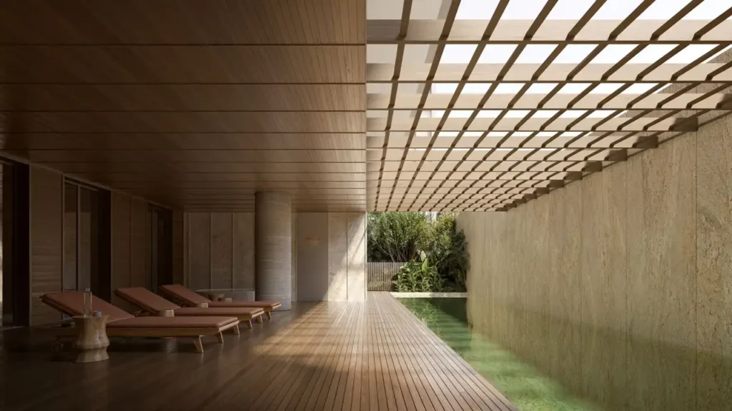 230 piscina coberta — CLARA por Bernardes Arquitetura (LIV Inc. e Kopstein), 4 quartos em Jardins
