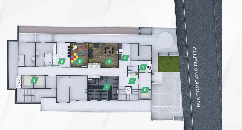 Implantação subsolo 3 condomínio Metrocasa Casa Verde - NR — 1 quartos em Casa Verde