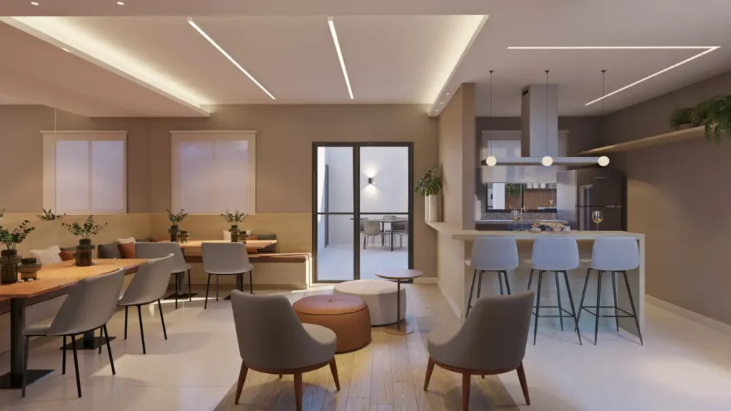 Salão de Festas Ipanema 212 Mooca — 1-2 quartos 35-41m², Pazza Incorporadora