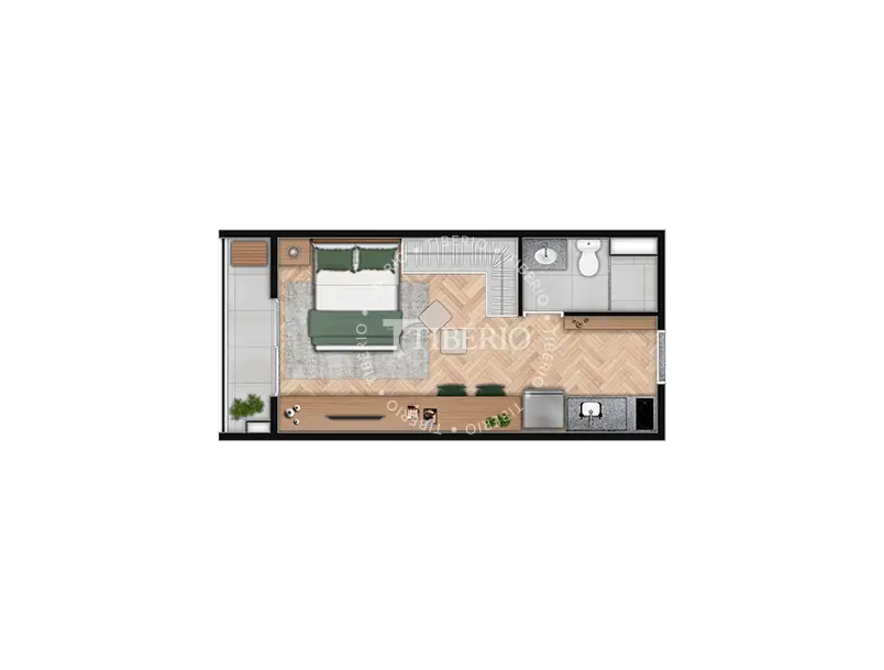 Apartamento 1 quartos 55m² em Vila Guarani (Z Sul) — planta Supera Conceição - Residencial