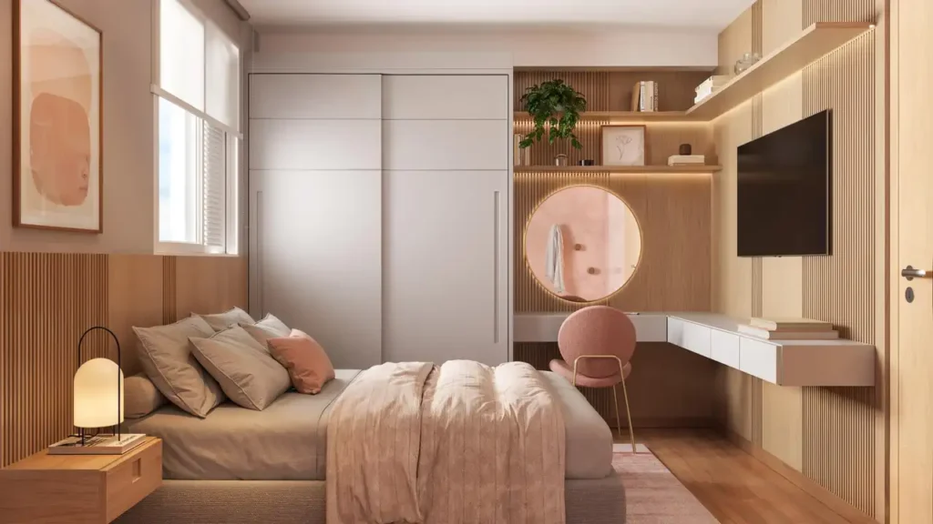 Dormitório Poente das Bromélias Pirituba — 2 quartos 42-44m², MRV SP