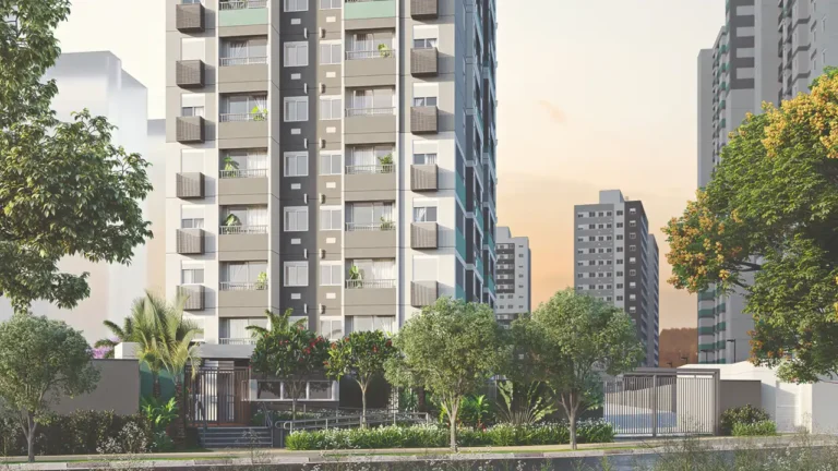 Fachada Pátio Central Galeria - Fase 1 — apartamento 2 quartos, Em construção em Cambuci