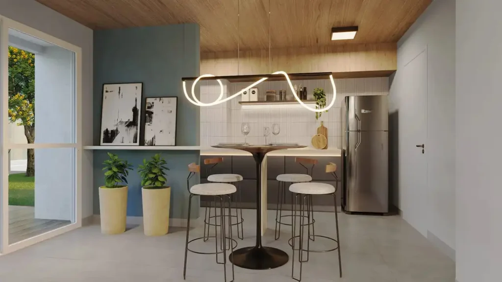 Em construção Cambuci: Espaço gourmet Pátio Central Galeria - Fase 1, 2 quartos 36-44m²