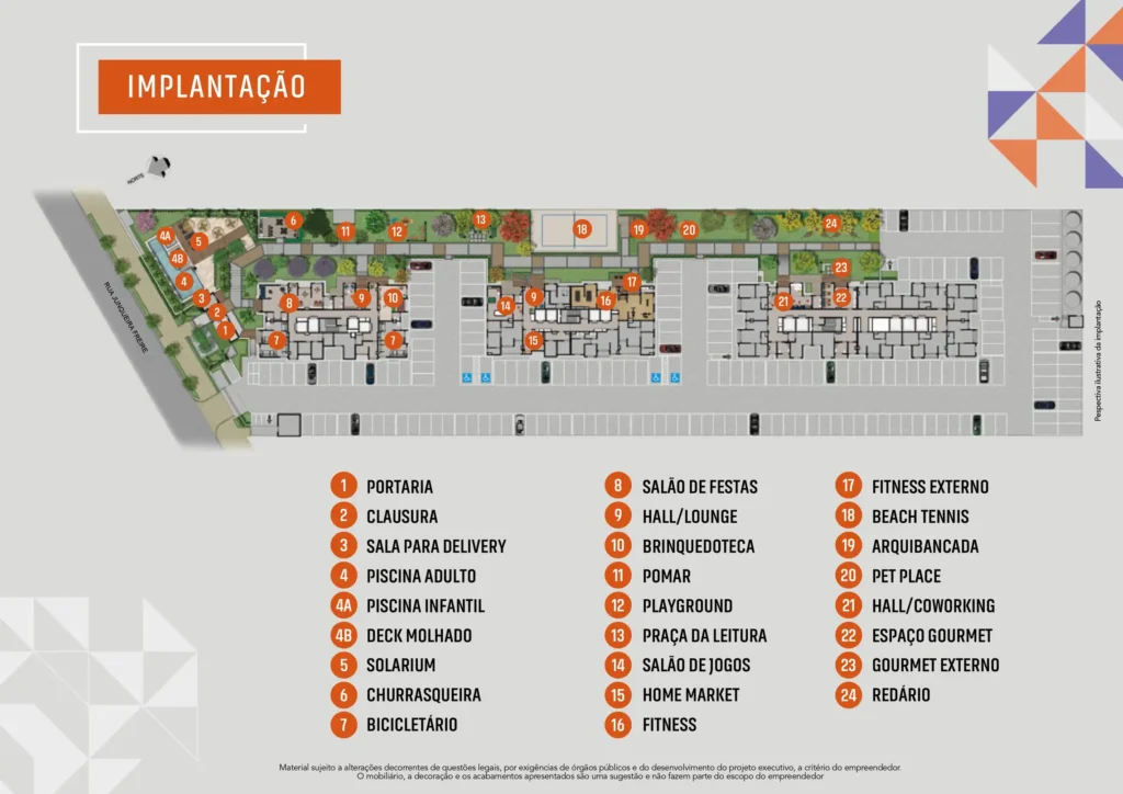 Implantação condomínio Pátio Central Galeria - Fase 1 — 2 quartos em Cambuci