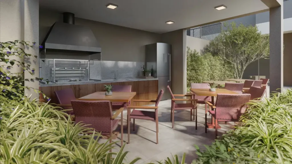 Lançamento Mooca: Churrasqueira GranDiálogo Parque da Mooca Home Spaces, 1-2 quartos 25-44m²