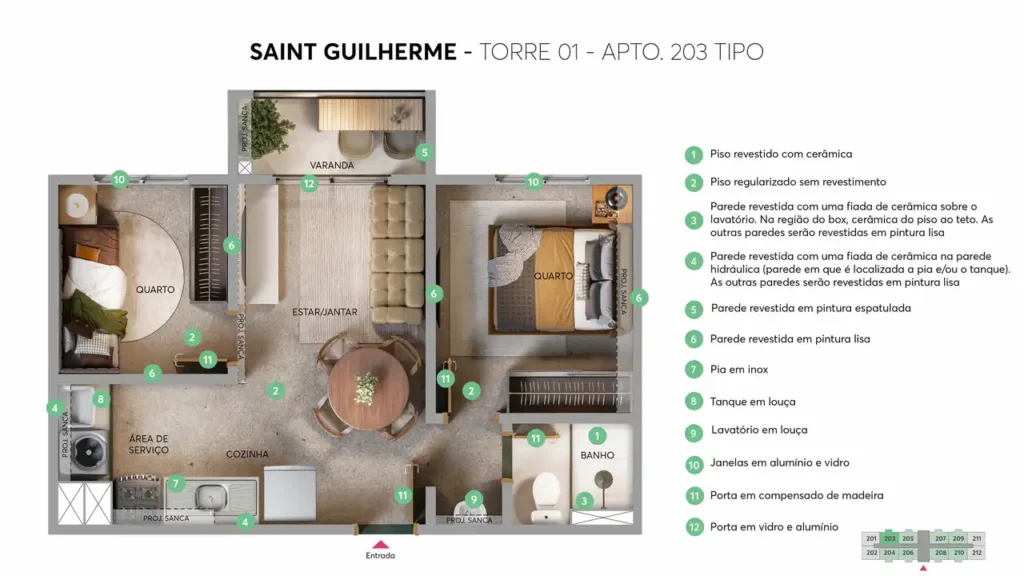 Planta Saint Vila Guilherme - Breve Lançamento — apartamento 2 quartos, Em construção em Vila Guilherme
